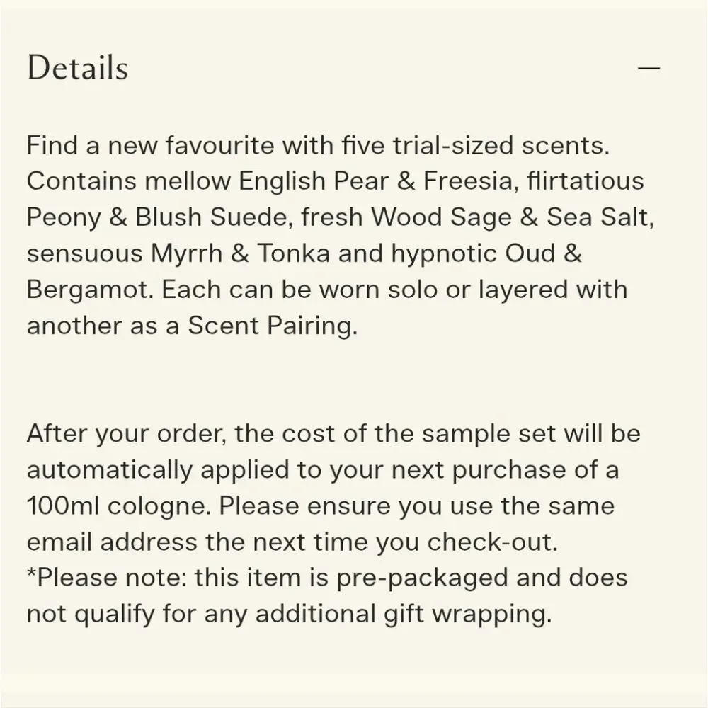 Jo‎ Malone London Cologne Discovery Collection